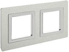 Рамка универсальная DKC Avanti 2-м. металл алюминий картинка